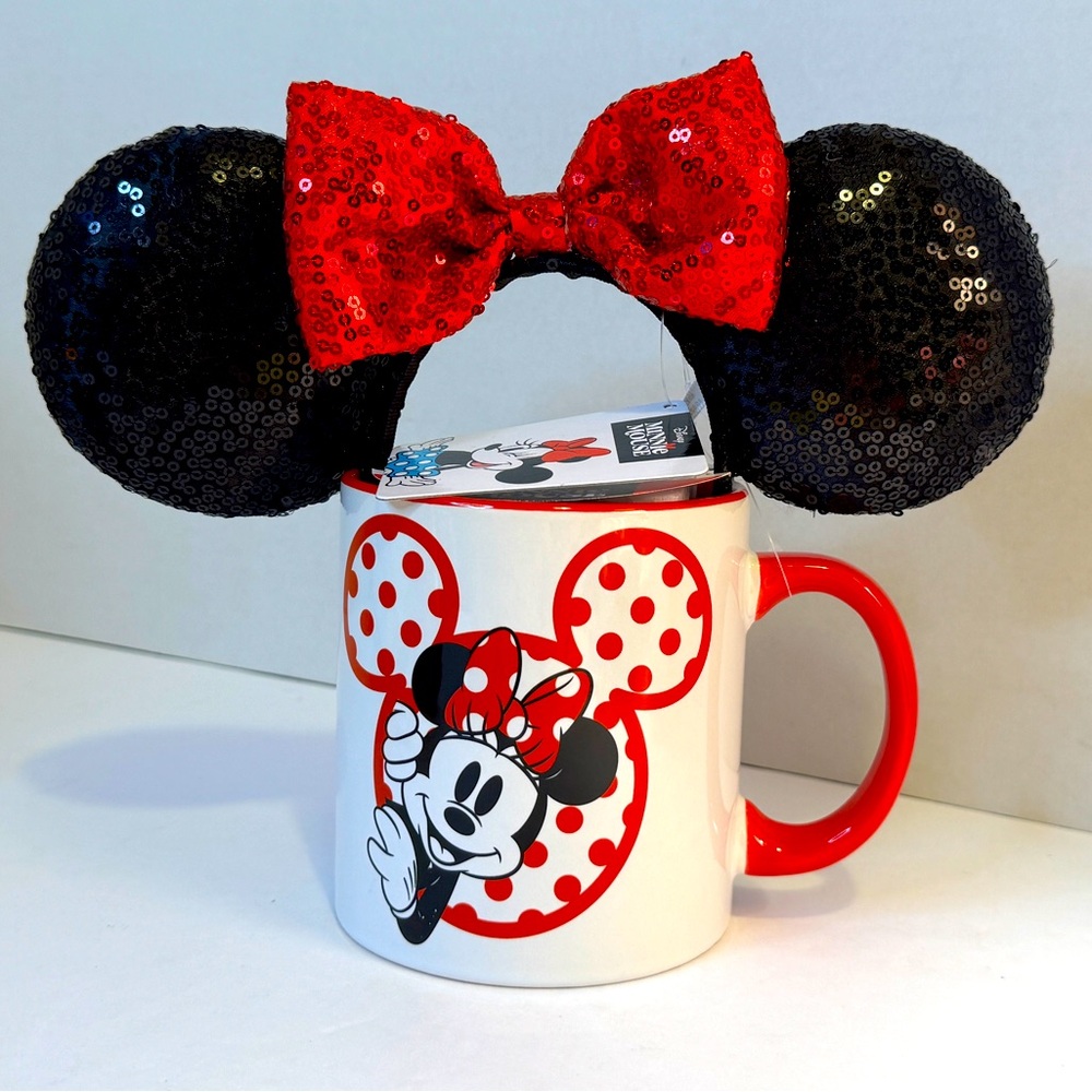 Adorable Disney Minnie Mouse Headband with Mug